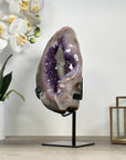 Unique Amethyst Geode with Quartz Shell & Calcite Inclusion - MWS2357