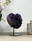 A grade Deep Purple Amethyst Heart - HST0279