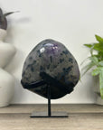Natural Uruguayan Amethyst Geode on Metal Stand - MWS3331