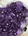 Large Natural Amethyst Heart Carving - HST0251