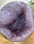 Natural Amethyst Druzy & Agate Sphere Geode - SPH0162