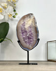 Amethyst Geode Slice with Deep Purple Crystals - MWS2914