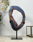 Unique Natural Blue Banded Agate & Amethyst Stone Portal - MWS1942
