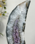 Amethyst & Quartz Geode Slice on Metal Stand - MWS2925