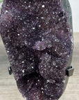 Natural Amethyst Crystal with Stalactite Formations, Metal Stand Included - MWS2553