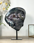 Natural Agate Matrix with Rainbow Quartz Druzy Crystals - MWS2514