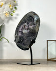 Natural Agate Matrix with Rainbow Quartz Druzy Crystals - MWS2514