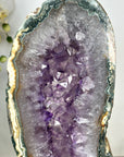 Large Amethyst, Quartz & Green Jasper Stone Slice Portal - MWS2249