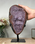 Amethyst & Red Agate Cluster Specimen, Stand Included - AWS1365