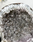 Quartz Geode on Metal Stand – Stunning Natural Crystal Specimen - MWS2730