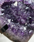Stunning Natural Amethyst Heart Carving with Metal Stand - HST0231