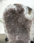 Grey Amethyst Geode on Metal Stand from Uruguay