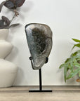 Natural Green Quartz Geode on Metal Stand - MWS3183