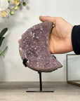 Amethyst Crystal moon - Handmade Metal stand Inccluded - MWS2581