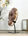 Natural Rainbow Quartz Cluster on Metal Stand - MWS2852
