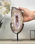 Quartz & Amethyst Portal with Metal Stand - MWS2113