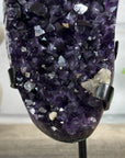 Natural Deep Purple Amethyst Cluster on Metal Stand - MWS3133