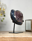 Stunning Amethyst & Blue Agate Stone Heart Carving - HST0253