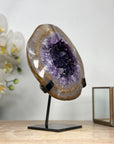 Natural Amethyst Geode with Golden Ring - MWS1988