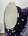 Natural Amethyst Cluster with Large Calcite Specimen - MWS3112