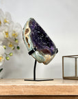 Rare Natural Amethyst Geode with Green Jasper Shell - MWS2082