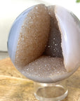 Banded Agate & Druzy Sphere Geode - SPH0171