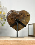 Beautiful Deep Purple Uruguayan Amethyst Stone Heart Carving - HST0267