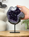 Natural Uruguayan Amethyst Geode on Stand - MWS3050