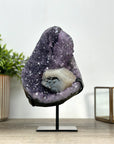 Amethyst Crystal Cluster with Calcite Formation – Elegant Natural Statement Décor Piece - MWS2419