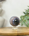 Banded Agate & Quartz Druzy Sphere Geode - SPH0218