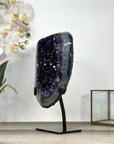 Large Deep Purple Amethyst Geode on Metal Stand - MWS2786