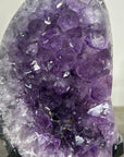 Natural Amethyst Crystal Cluster on Black Metallic Stand - MWS2204