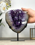 Natural Amethyst Geode with Large & Shinny Crystals - MWS2339