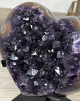 Large A grade Amethyst Stone Heart with metal Stand - HST0281