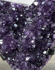 Deep Purple Amethyst Cluster on Metal Stand – Stunning Crystal for Meditation Space Decor - MWS2709