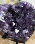 Deep purple Amethyst Heart - Metal Stand included - HST0245