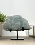 Large Quartz Crystal on Metal Stand – Natural Home Décor Accent - MWS2417