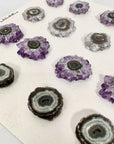High-Quality Amethyst, Quartz & Jasper Stalactite Slices for Jewelers - Wholesale Bulk Pack - STS0058