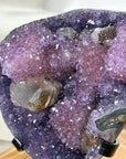 Rare Natural Amethyst Cluster with Unique Calcite Formations - MWS3049