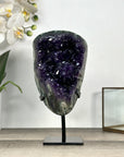 Deep Purple Uruguayan Amethyst Geode on Metal Stand - MWS2774