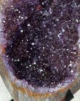 Beautiful Natural Amethyst Stone Geode with Metalllic Stand - MWS2044