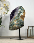 Amethyst Geode with Green Jasper Shell - MWS2211