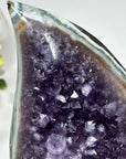 Deep Purple Amethyst & Green Jasper Stone Flame Carving - FST0135