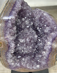 Natural Amethyst Geode on Metal Stand - MWS3327