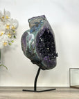 Large Deep Purple Amethyst Geode on Metal Stand - MWS2966