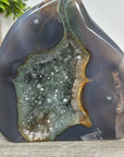 Agate & Green Quartz Flame Carving - FST0156