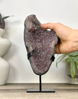 Pink Tone Amethyst with handmade Metal Stand - MWS3358