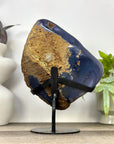 Large Natural Blue Agate & Quartz Druzy Crystal Geode - MWS3361
