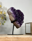 Natural Amethyst Stone Heart Carving - HST0274