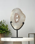 Natural Quartz Portal with Metal Stand - MWS2132